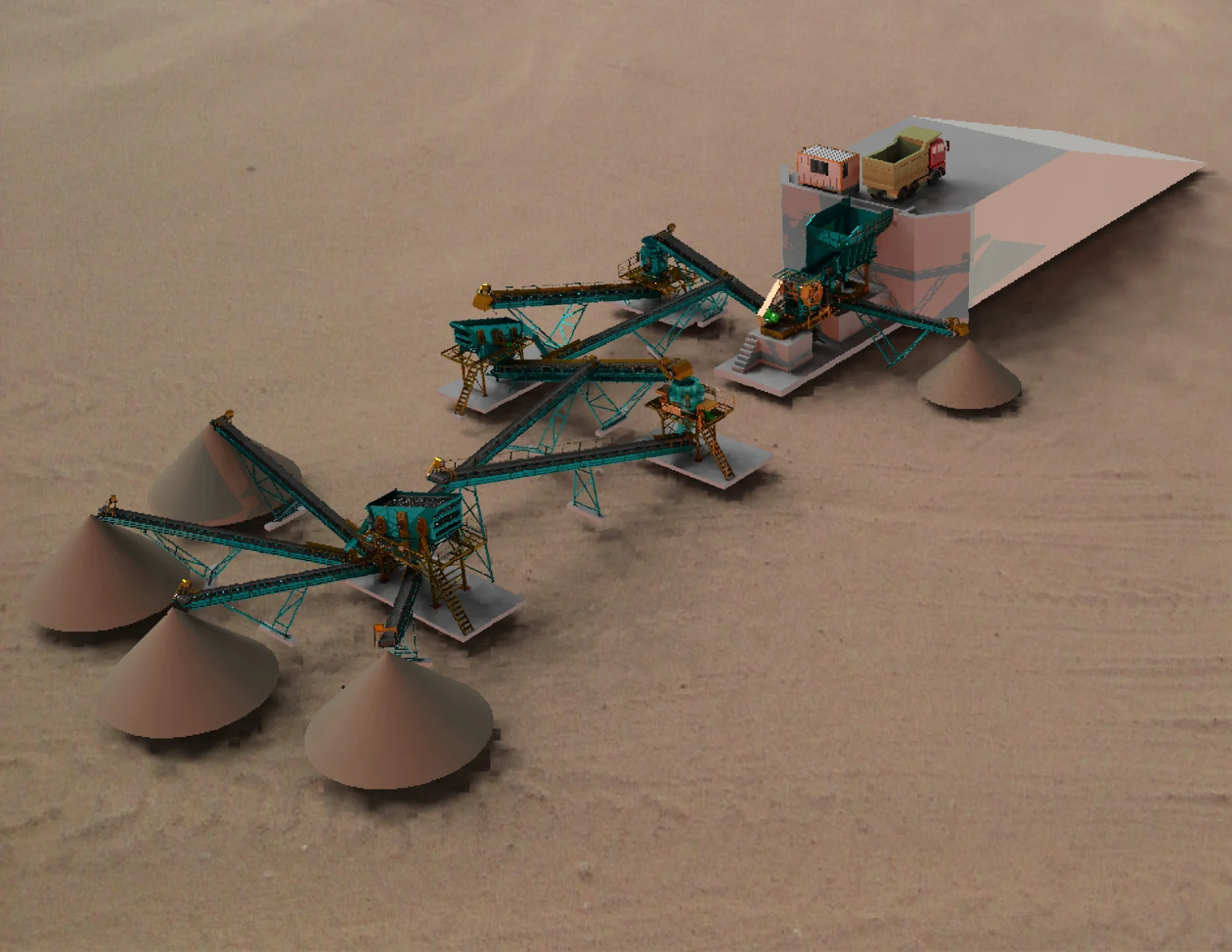 200 – 250 Ton / Saat Kırma ve Eleme Tesisi (Sert Malzeme İçin)